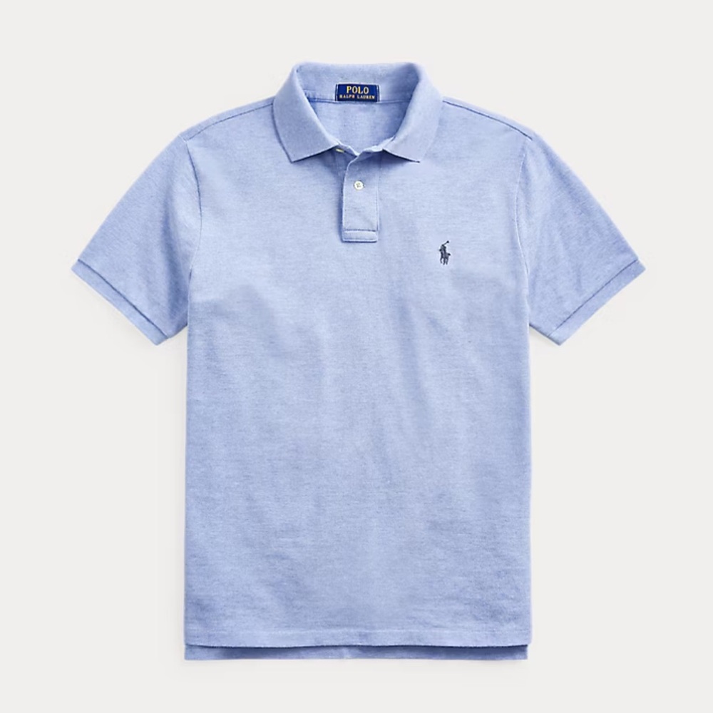 Polo Ralph Lauren Custom Slim Fit Mesh Polo Light Blue Size M NWT $118